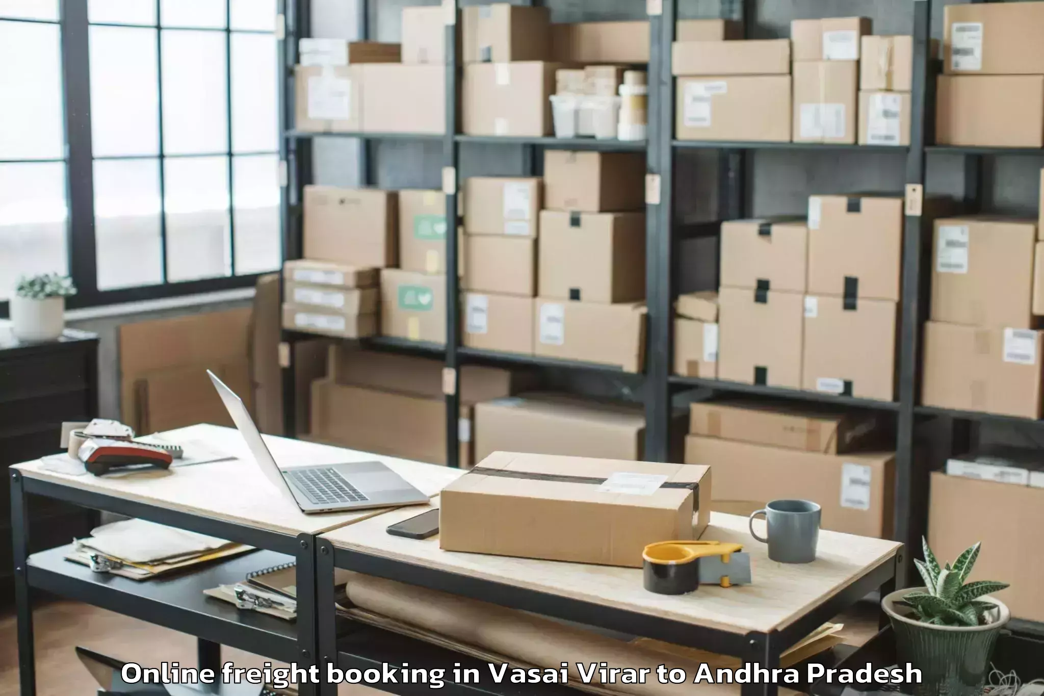 Hassle-Free Vasai Virar to Yanamalakuduru Online Freight Booking